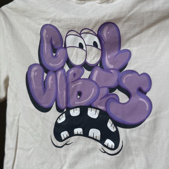 H&M Kids Printed “Cool Vibes” T‑shirt S -M | Oversized Cotton Tee | Streetwear - Picture 6 of 9